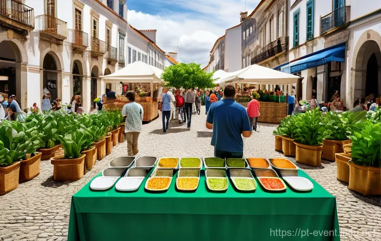 이벤트기획 업무 사례 공유 - **Prompt:** A dynamic, modern conference hall in Lisbon, Portugal, bustling with a diverse group of ...