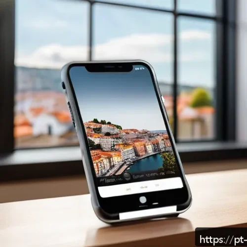 Home 28 이벤트기획 포트폴리오 제작 방법 - A modern digital portfolio showcase on a sleek smartphone screen held by a young professional with a...